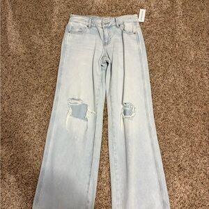 PacSun Light Blue Distressed Flare Jeans